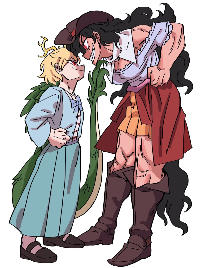 kicchou yachie and kurokoma saki (touhou and 2 more) drawn by eddybird55555