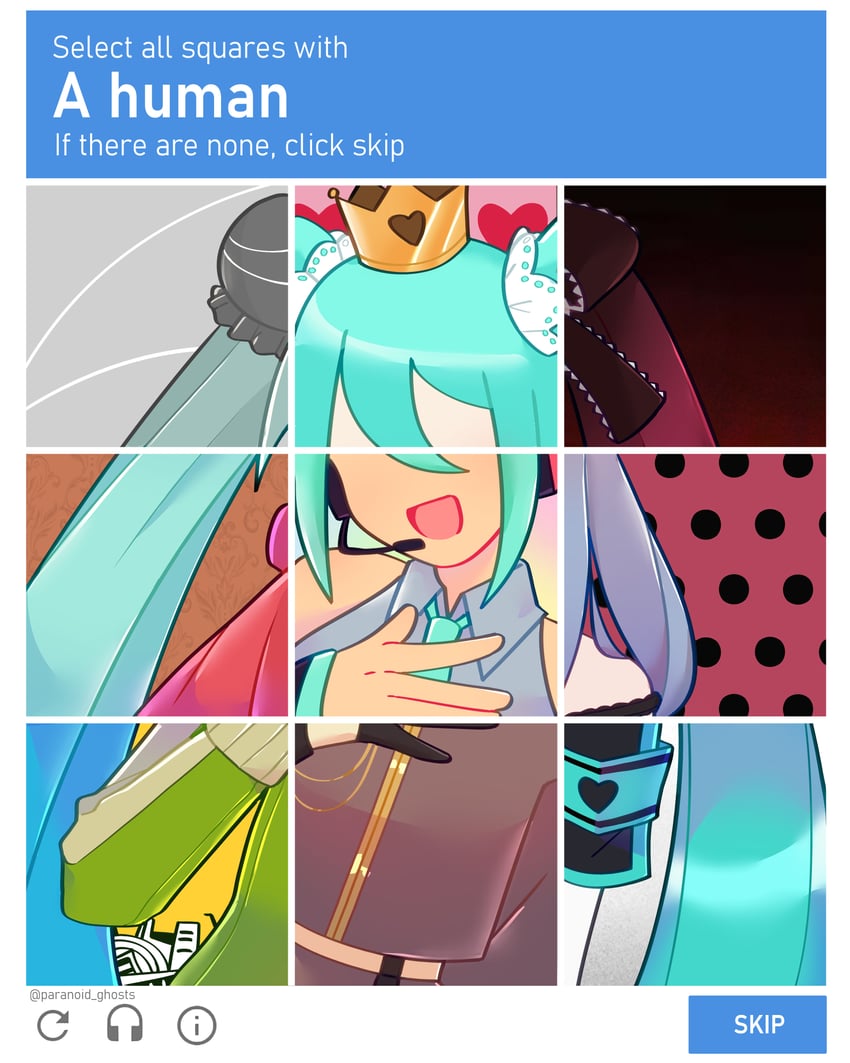 hatsune miku and calne ca (vocaloid and 10 more) drawn by paranoid_ghosts