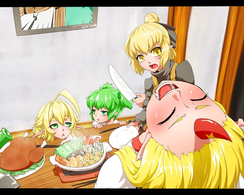 mizuhashi parsee, hoshiguma yuugi, kurodani yamame, and kisume (touhou) drawn by yuuki_(yukigeshou_hyouka)