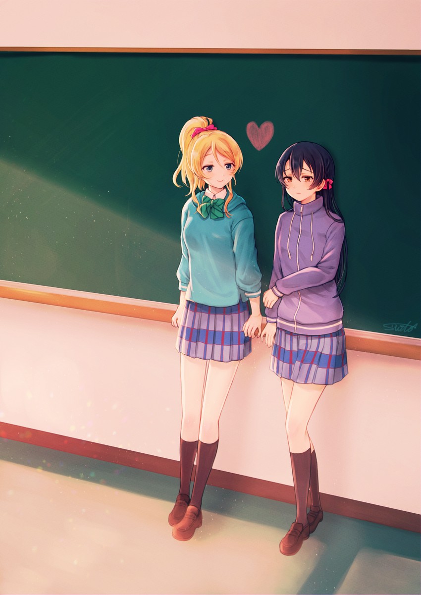 sonoda umi and ayase eli (love live! and 1 more) drawn by suito