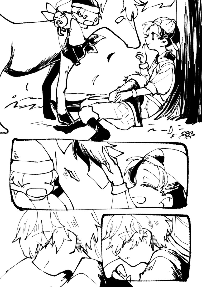 pete and gray (bokujou monogatari and 2 more) drawn by miska_(roromu32936)