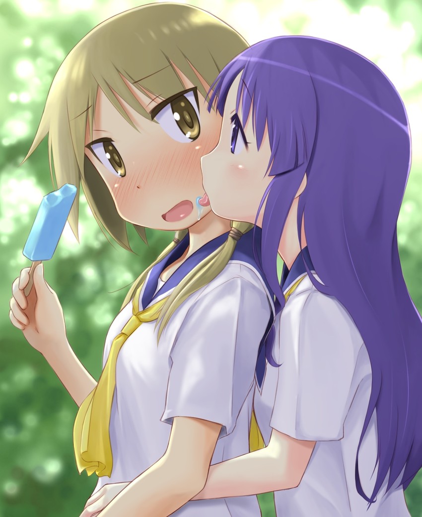 ichii yui and hinata yukari (yuyushiki) drawn by wa_(genryusui)