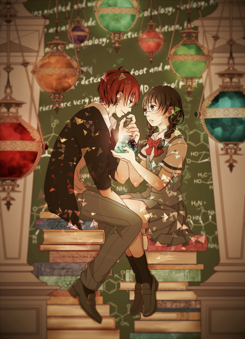 akabane karma and okuda manami (ansatsu kyoushitsu) drawn by yumeko_(yume.iza-yoi)