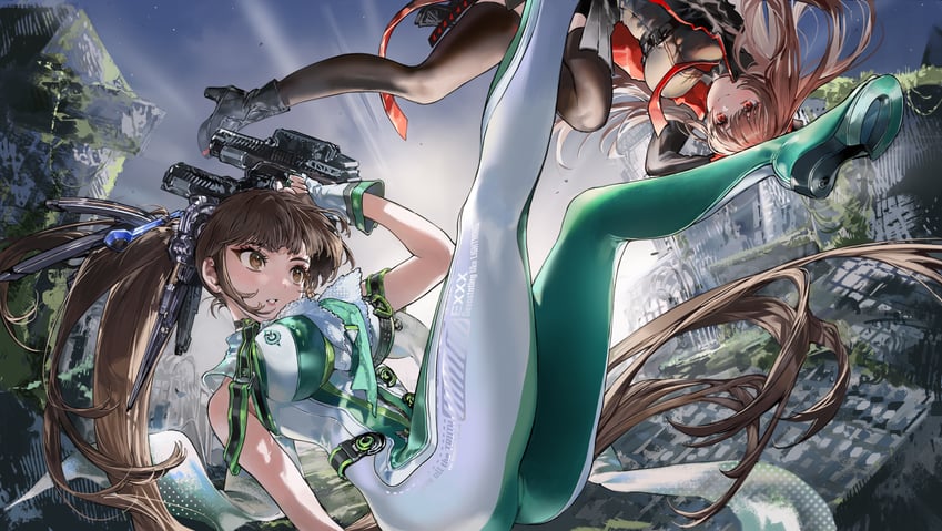 rapi and eve (goddess of victory: nikke and 1 more) drawn by seeshin_see