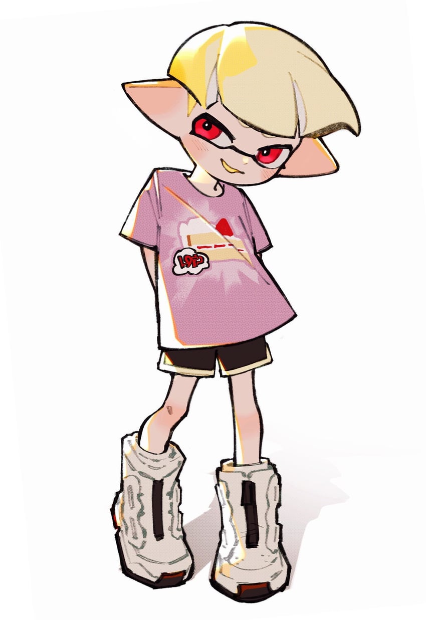 inkling player character and inkling girl (splatoon and 1 more) drawn by inari1369