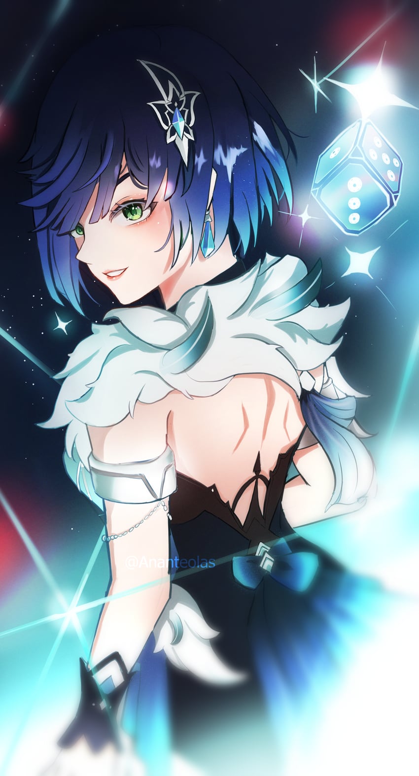 yelan (genshin impact) drawn by ananteolas
