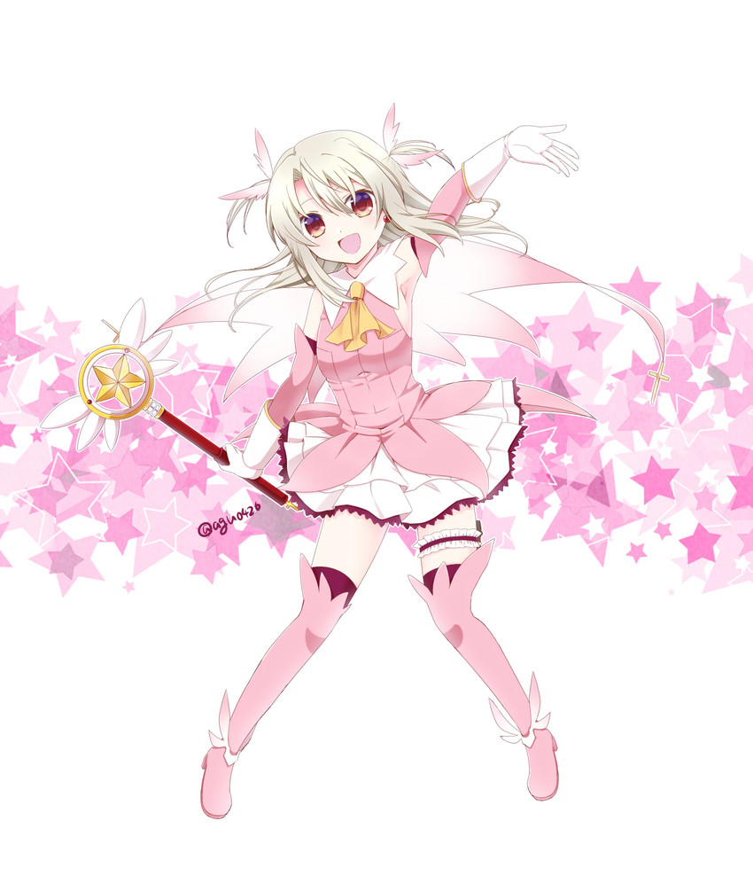 illyasviel von einzbern, prisma illya, and magical ruby (fate and 2 more) drawn by aji_paba