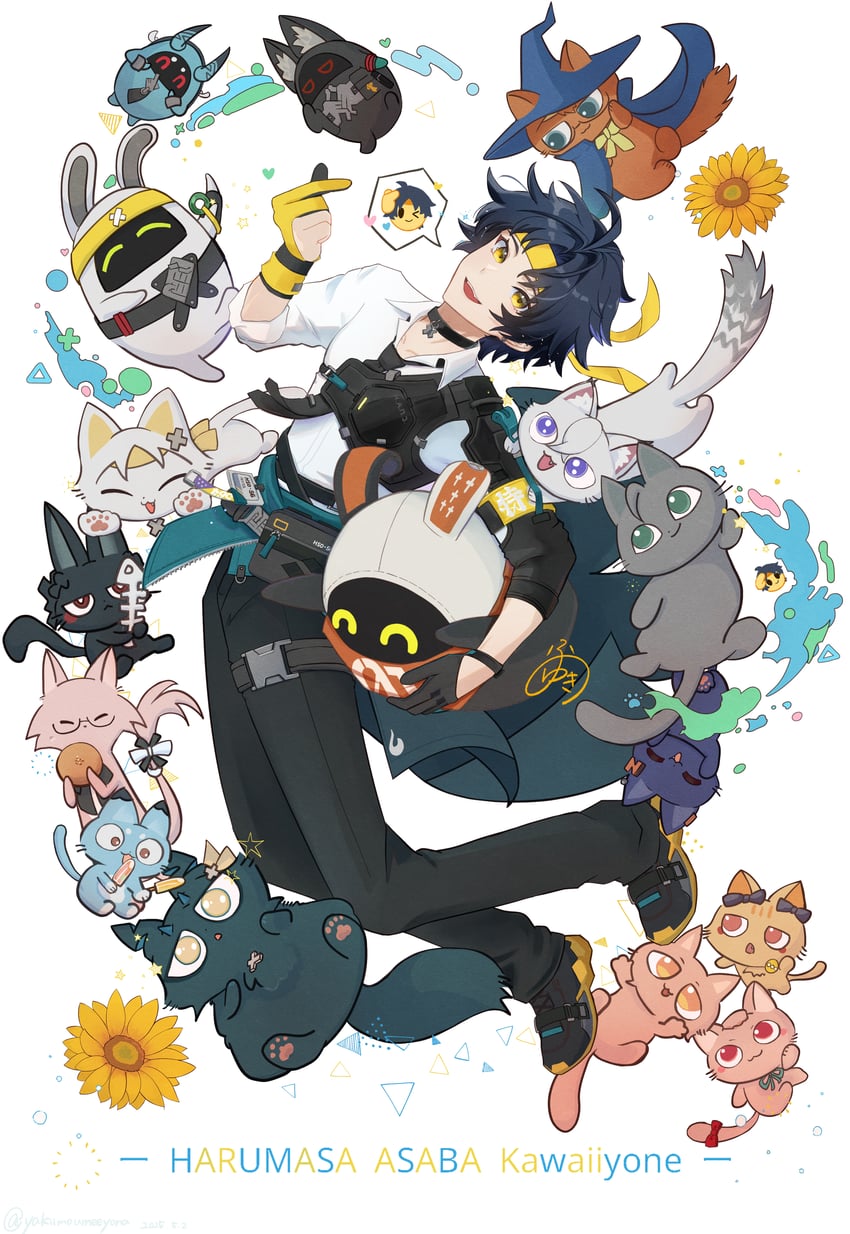 hoshimi miyabi, belle, wise, tsukishiro yanagi, eous, and 6 more (zenless zone zero) drawn by yakiimoumeeyona