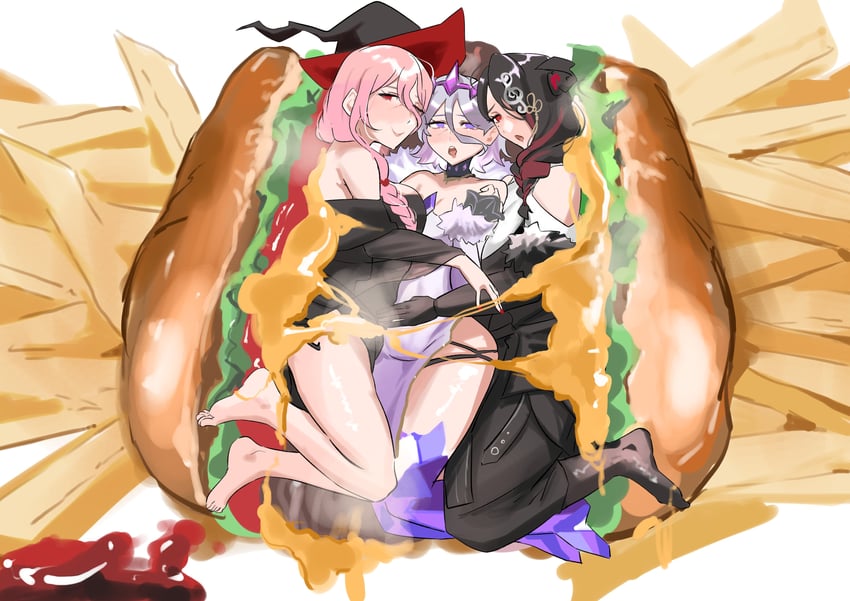 mamarissa, momseki, and mama mori (hololive and 1 more) drawn by set7
