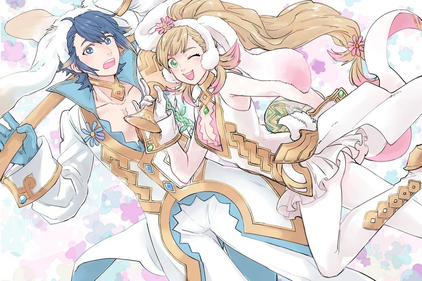 sharena and alfonse (fire emblem and 1 more) drawn by nezumoto
