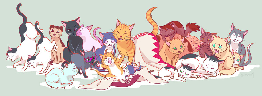 haruno sakura, uzumaki naruto, hyuuga hinata, uchiha sasuke, yamanaka ino, and 15 more (naruto and 1 more) drawn by risuo
