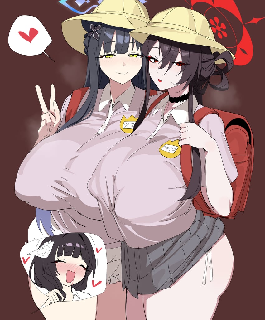 sensei, shun, female sensei, and kokuriko (blue archive) drawn by xipa