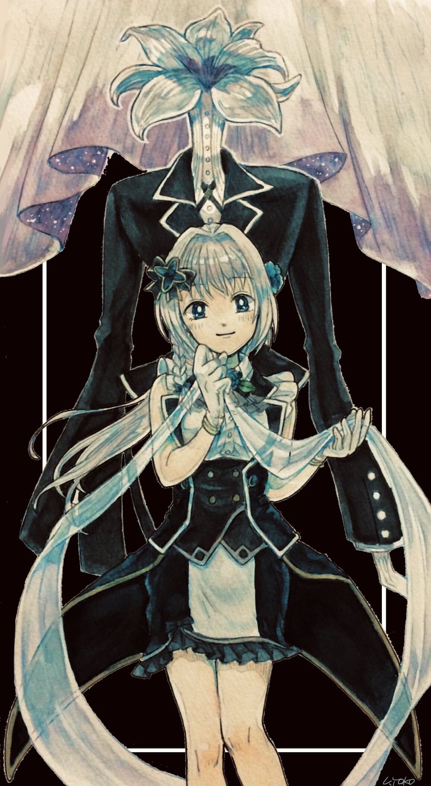 yakumo mitama and totentanz (mahou shoujo madoka magica and 1 more) drawn by uwded_207