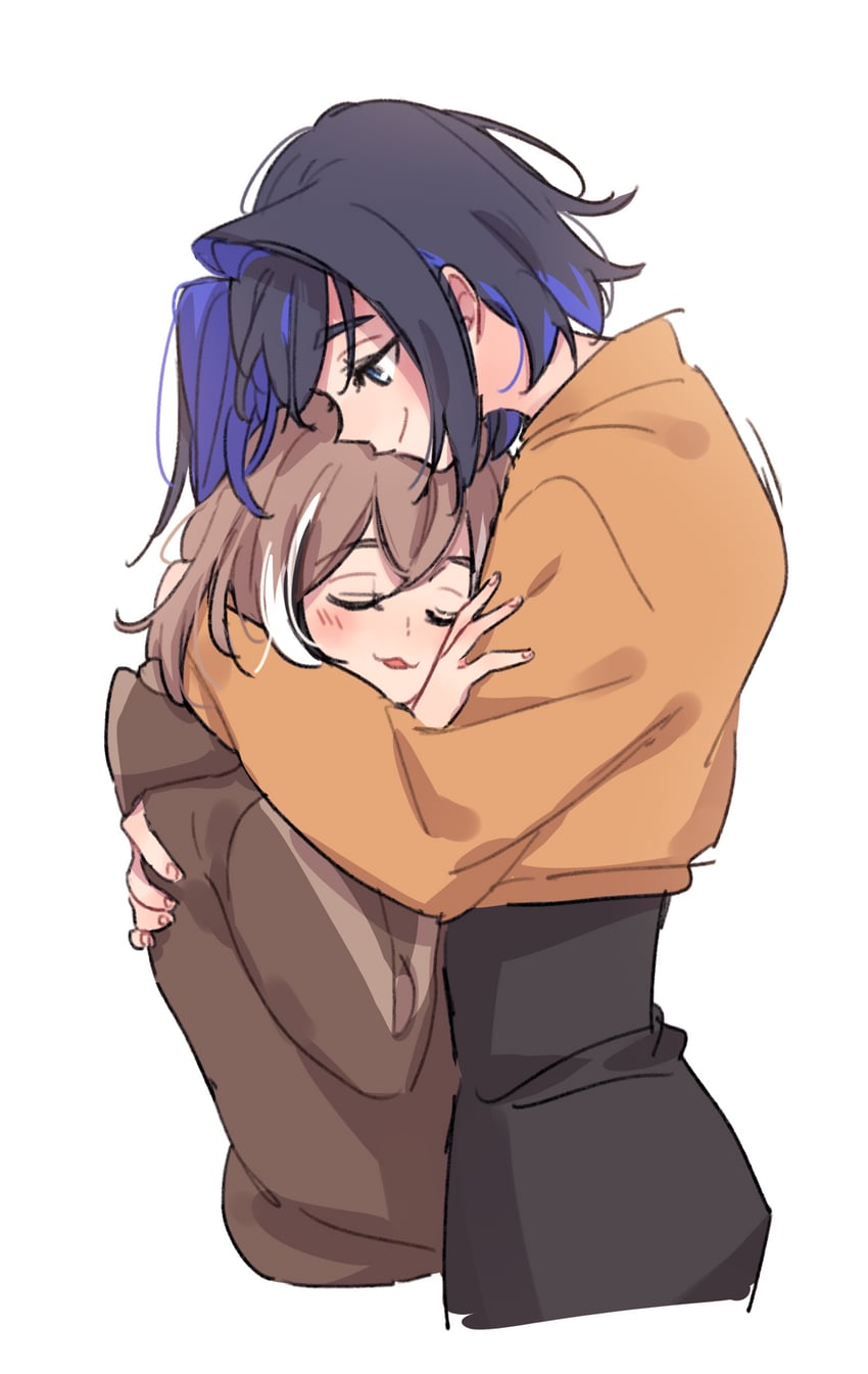 ouro kronii and nanashi mumei (hololive and 1 more) drawn by anco_(platanity)