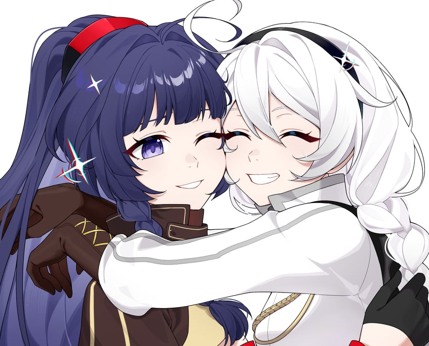 kiana kaslana and raiden mei (honkai and 1 more) drawn by lexingrakukouu