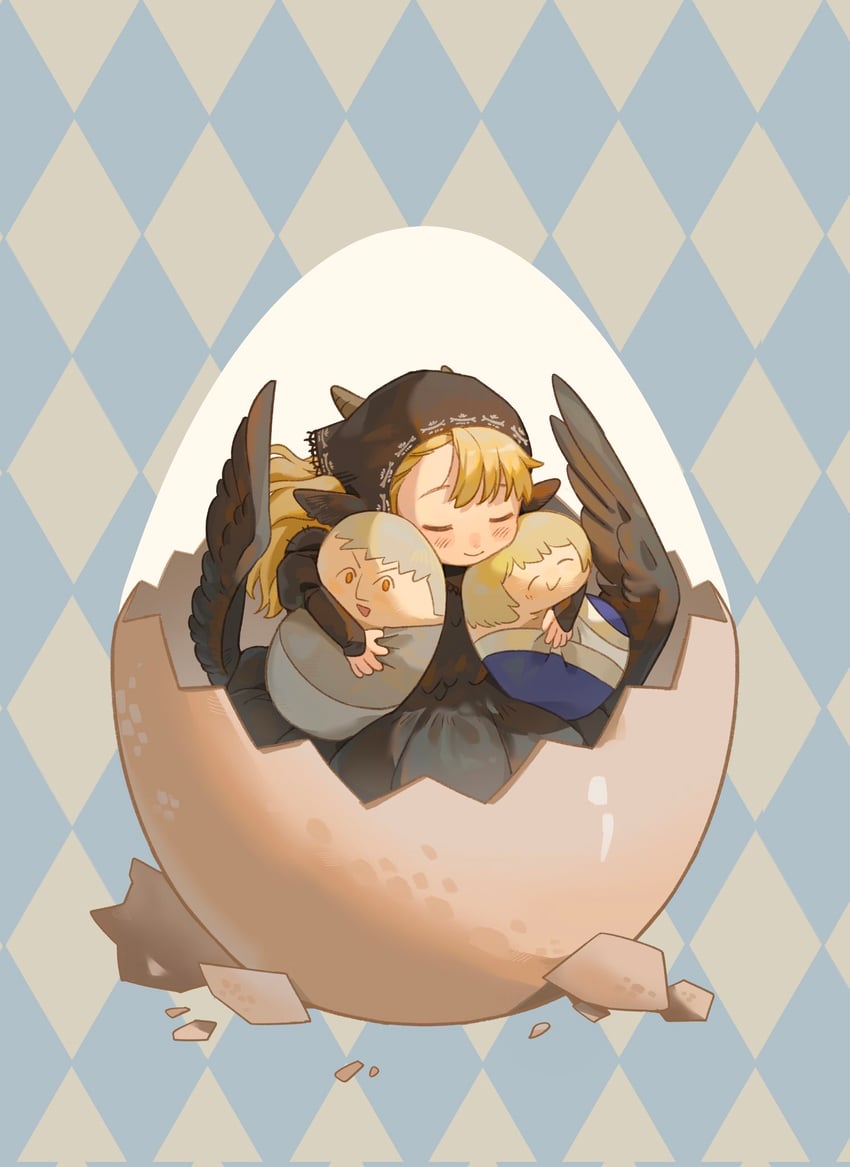 marcille donato, falin touden, and laios touden (dungeon meshi) drawn by koucailiao1