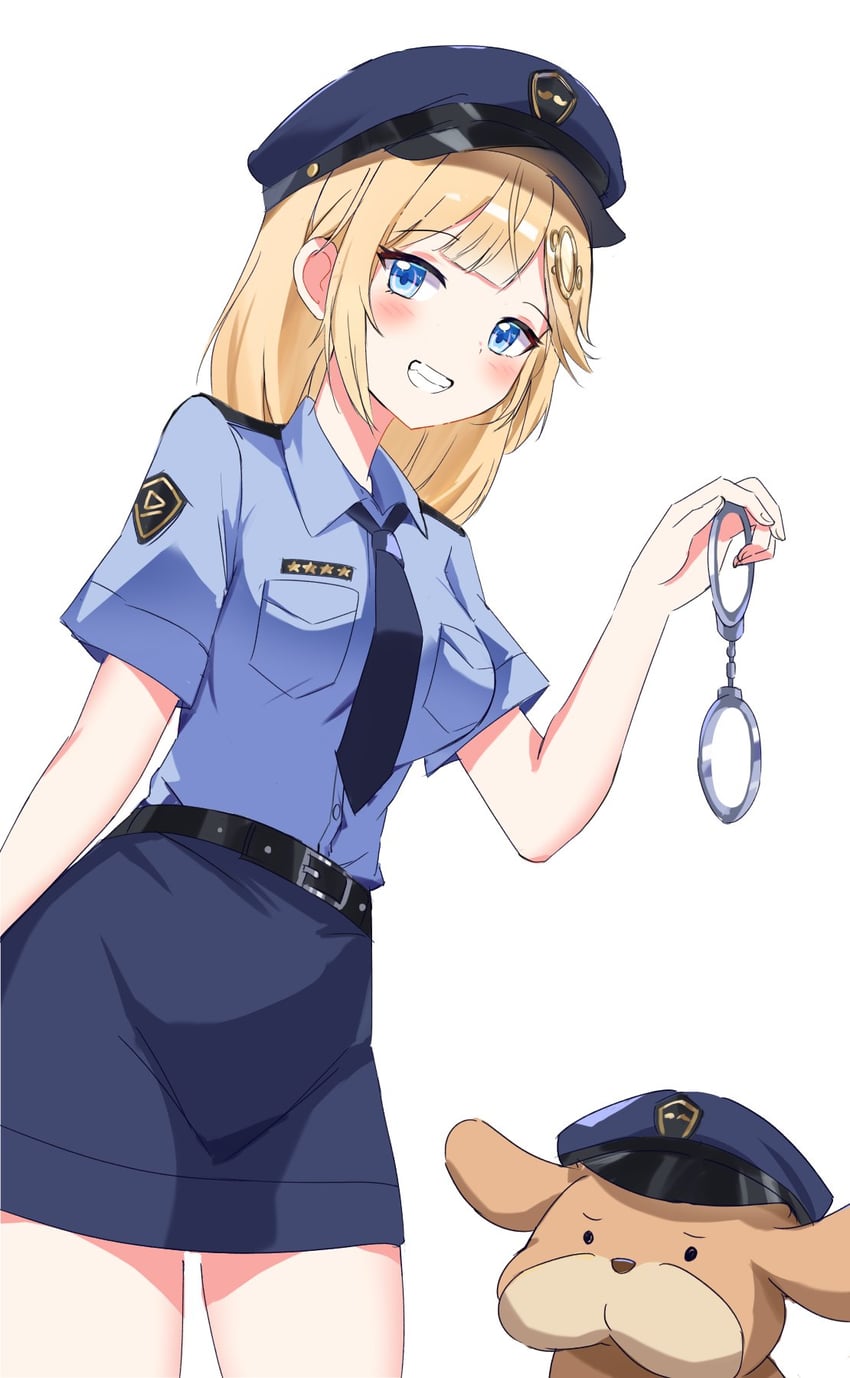 watson amelia and bubba (hololive and 1 more) drawn by orobou