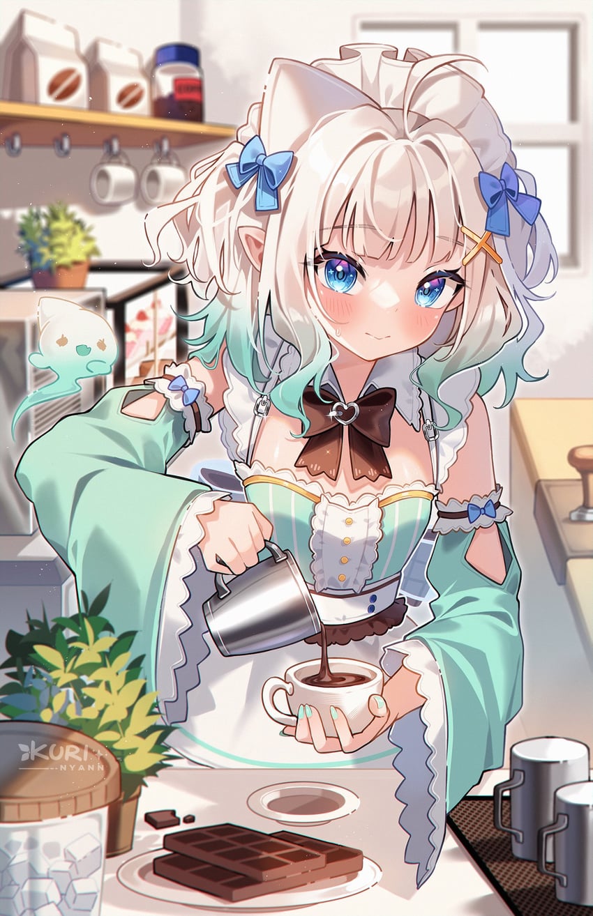 mint fantome and wisps (indie virtual youtuber) drawn by kuri_(animejpholic)