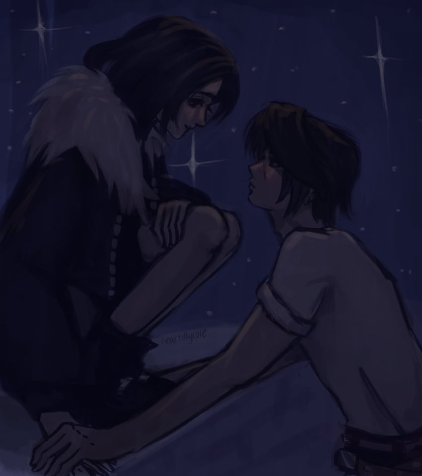 squall leonhart and rinoa heartilly (final fantasy and 1 more) drawn by heartillycore