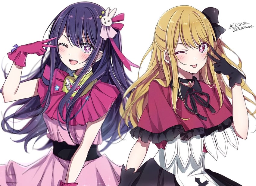 hoshino ai and hoshino ruby (oshi no ko) drawn by do_while02