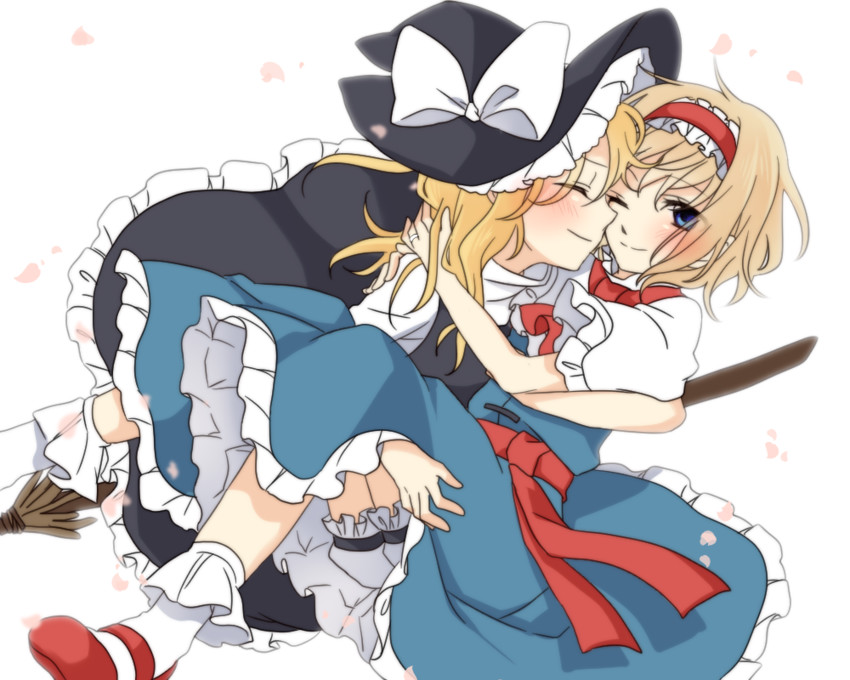 kirisame marisa and alice margatroid (touhou) drawn by tsuno_no_hito