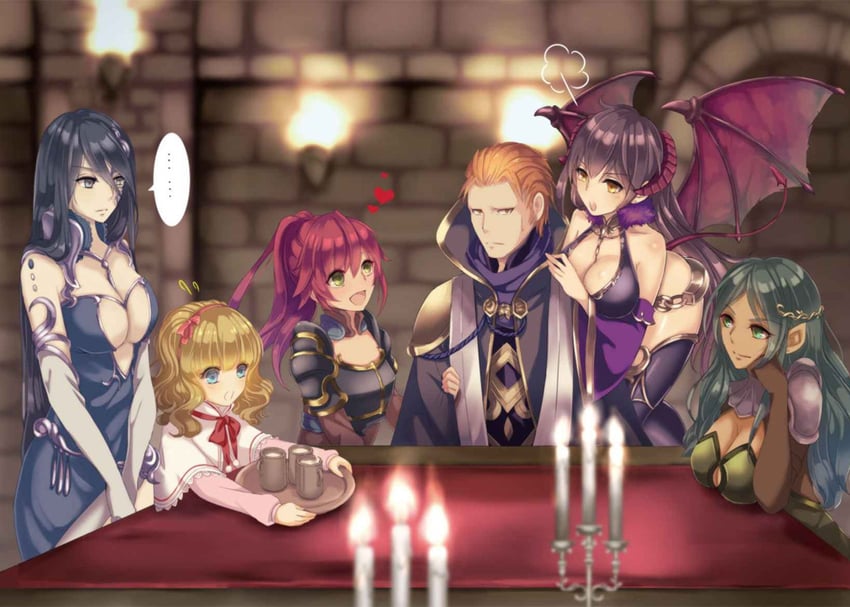 lirshana, yunisfinia meredith le ella grandiera, ain soff oulu, spina, marie, and 1 more (maou no hajimekata)