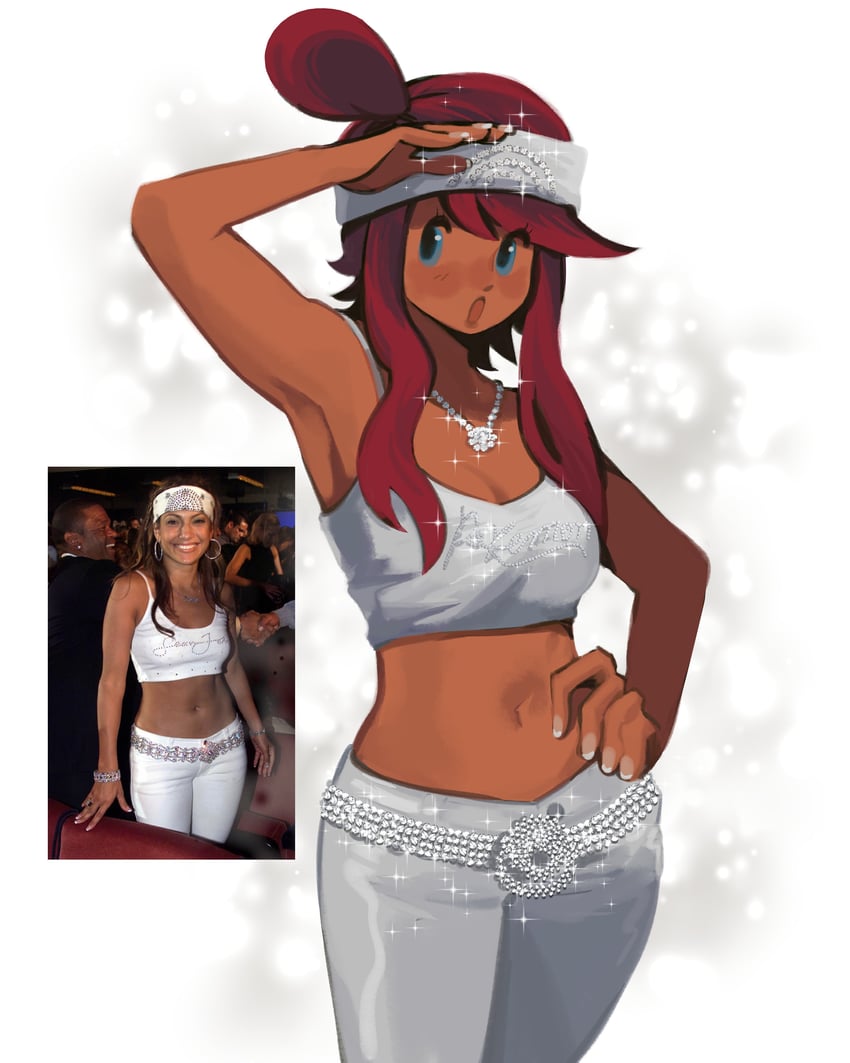 skyla and jennifer lopez (pokemon and 2 more) drawn by 66creepymary6