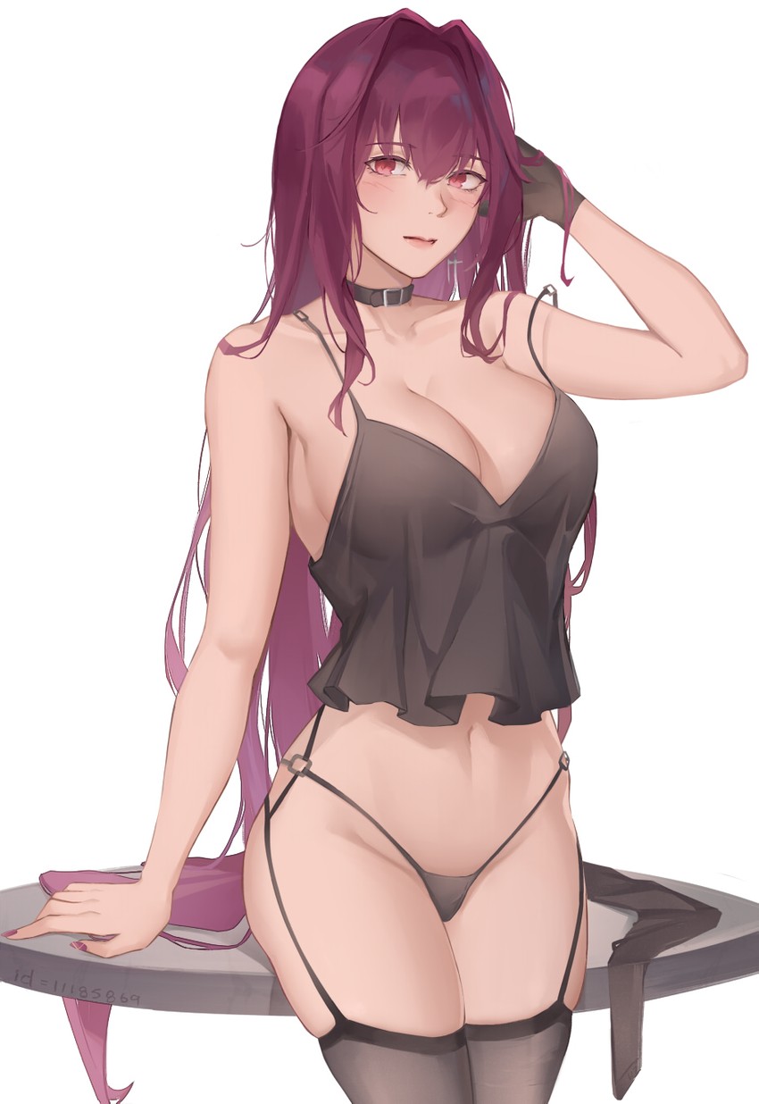 scathach (fate and 1 more) drawn by rifu_(643763873)