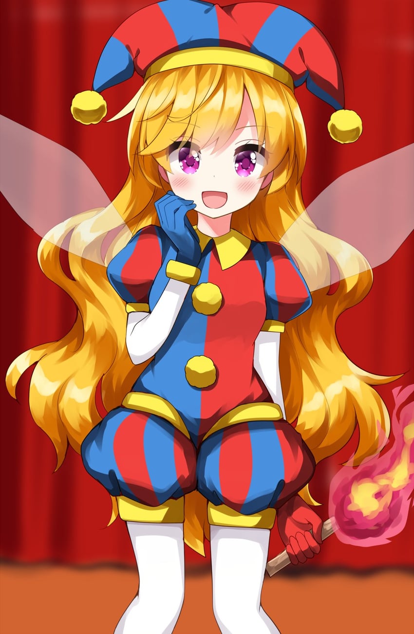 clownpiece and pomni (touhou and 1 more) drawn by ruu_(tksymkw)