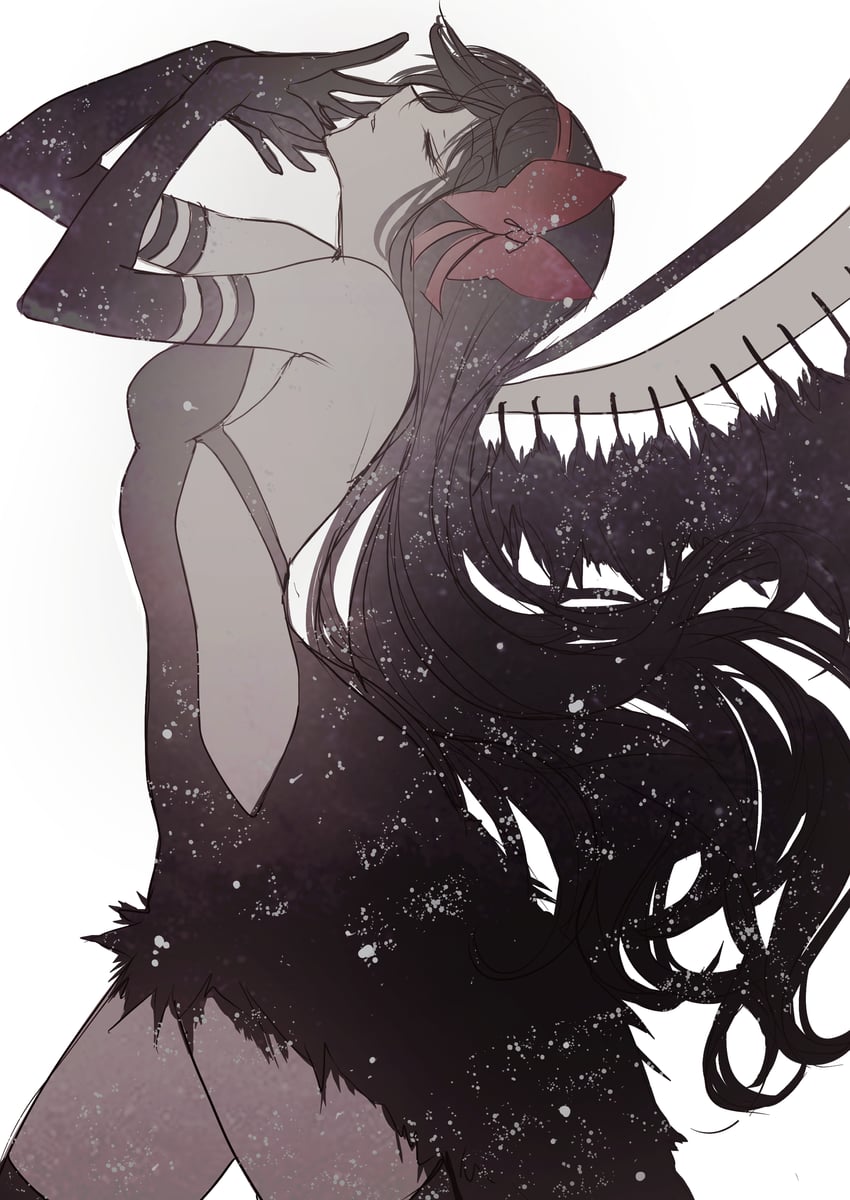 akemi homura and akuma homura (mahou shoujo madoka magica and 1 more) drawn by misteor