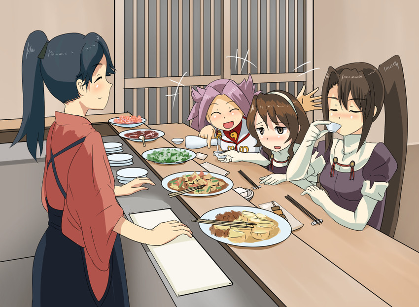 houshou, ashigara, jun'you, and nachi (kantai collection) drawn by scamp_(scamp_f16)