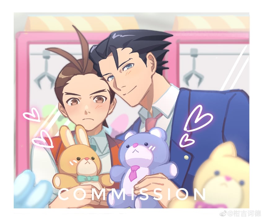 phoenix wright and apollo justice (ace attorney) drawn by kanmi_(kanmiland)