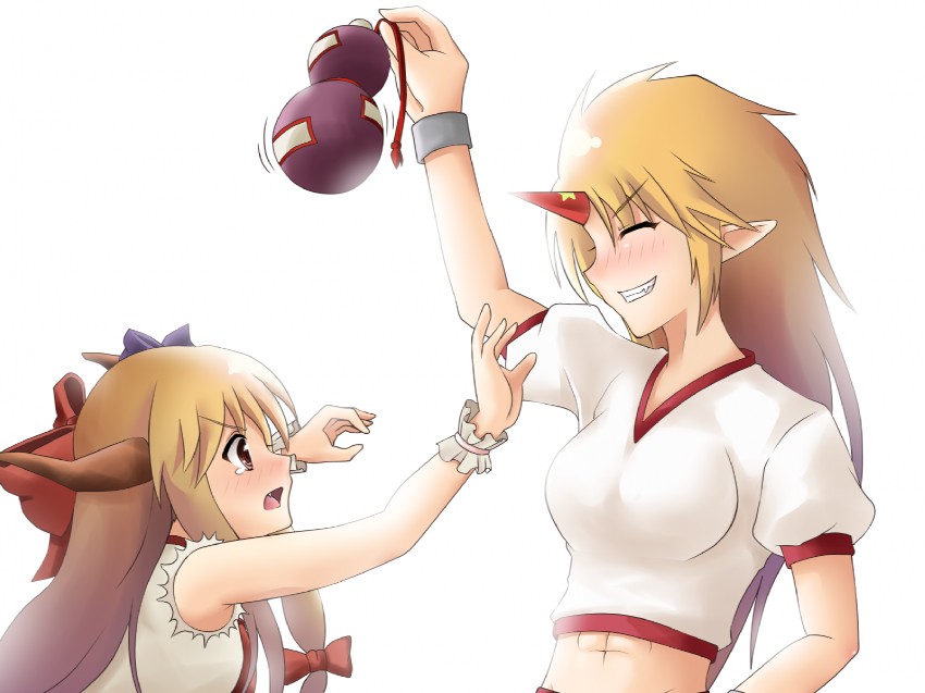 ibuki suika and hoshiguma yuugi (touhou) drawn by genkai_madika