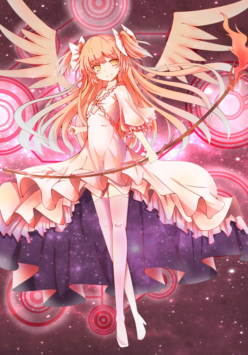 kaname madoka and ultimate madoka (mahou shoujo madoka magica) drawn by dango_remi