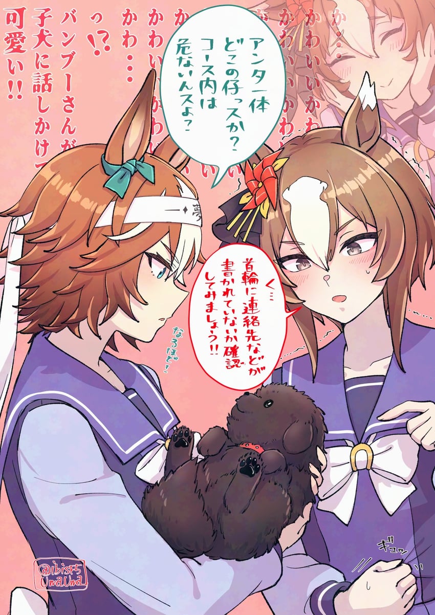 yaeno muteki and bamboo memory (umamusume) drawn by hi_(ibisf5umauma)