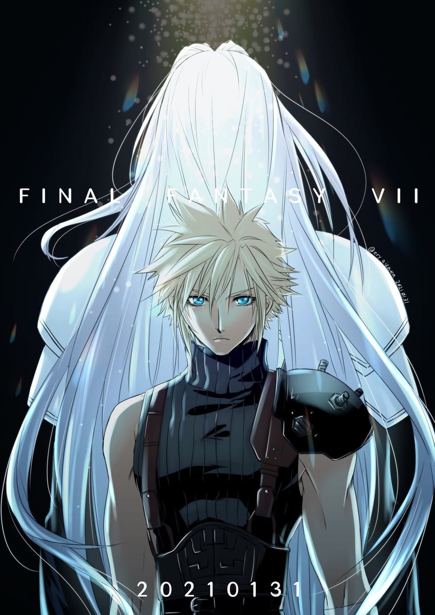 cloud strife and sephiroth (final fantasy and 2 more) drawn by aiz00