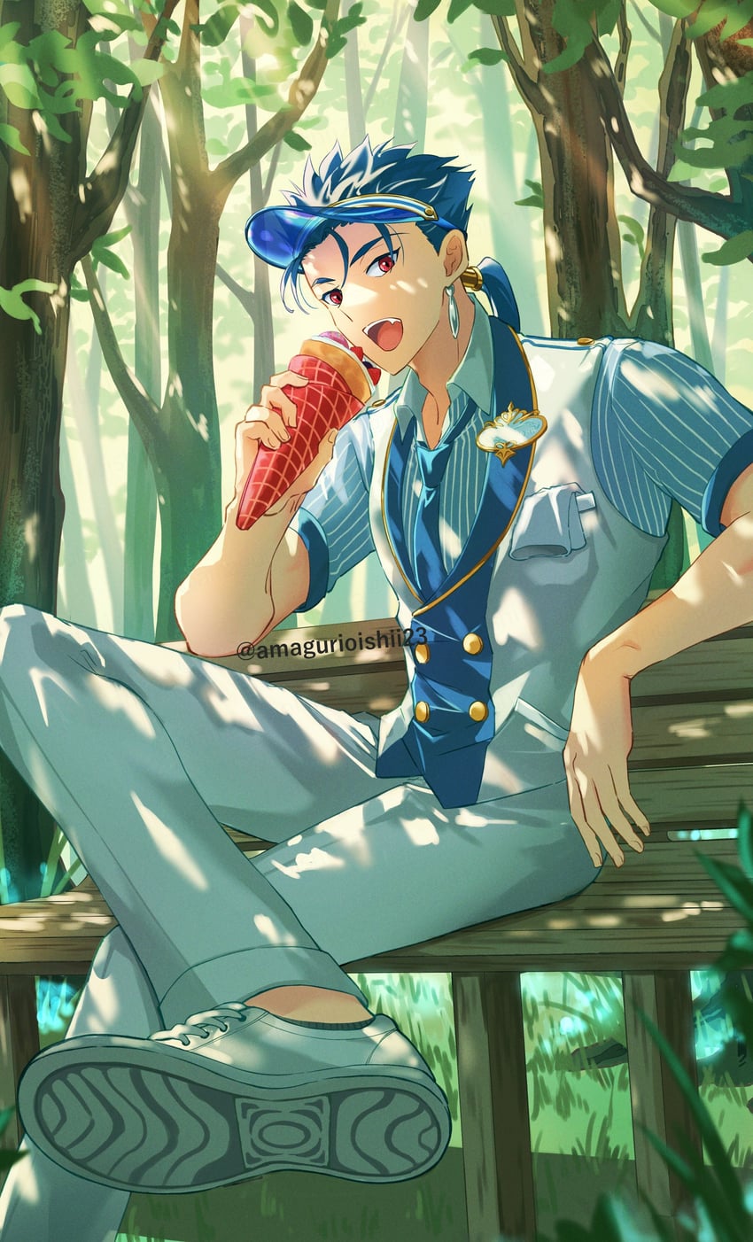 cu chulainn (fate and 1 more) drawn by kiriko_(onigiri21)