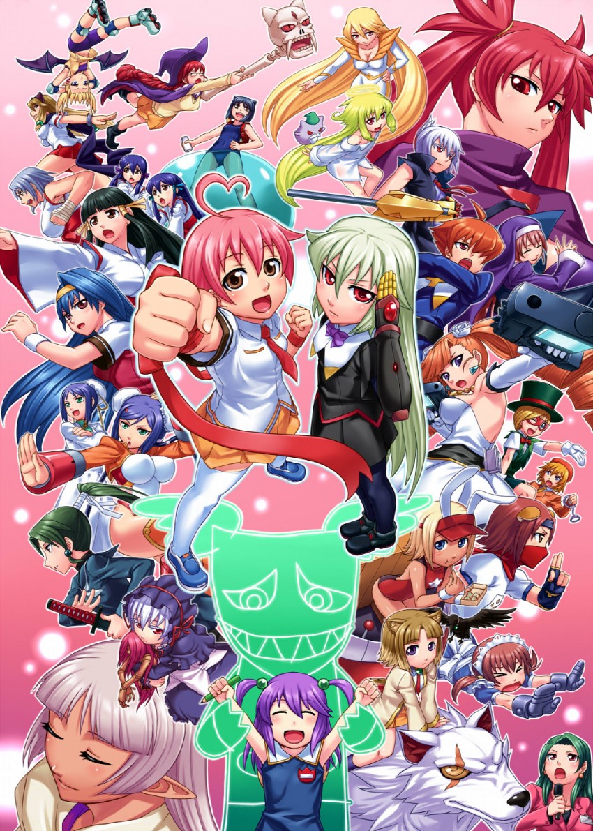 aino heart, daidouji kira, lilica felchenerow, mei-fang, tsuzura saki, and 25 more (arcana heart and 1 more) drawn by ono_misao