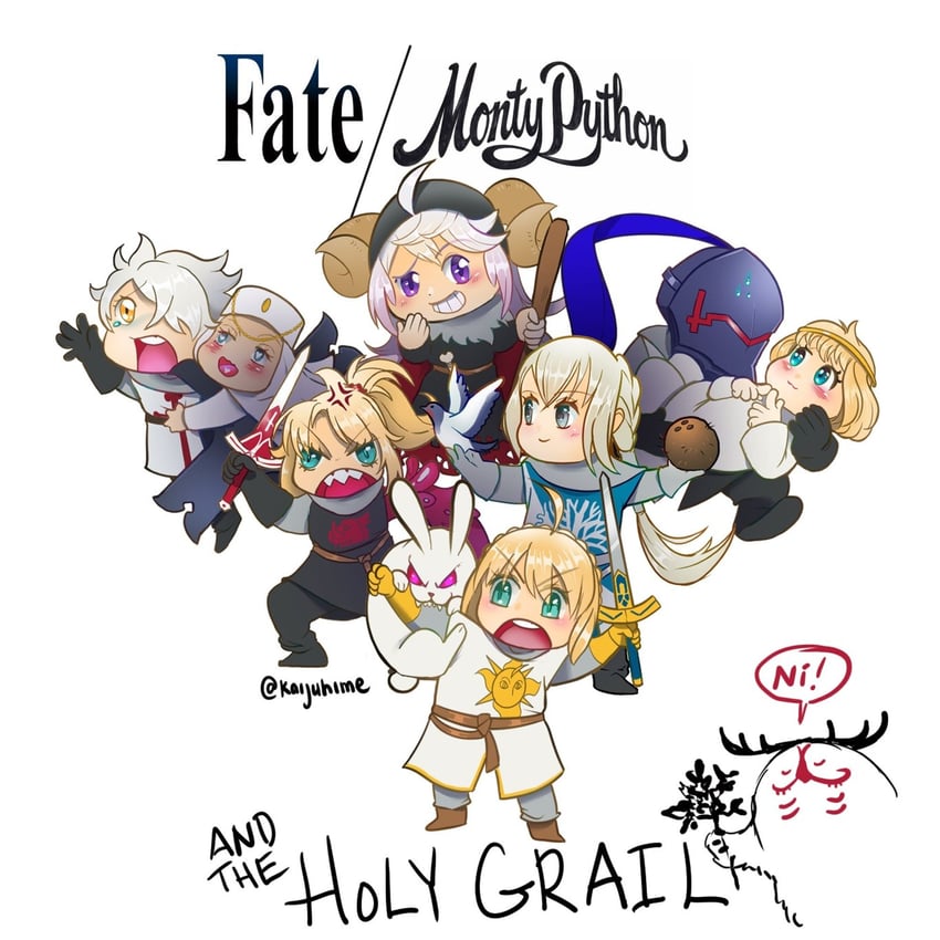 merlin, berserker, cernunnos, bedivere, galahad, and 10 more (fate and 3 more) drawn by divine_arcanum