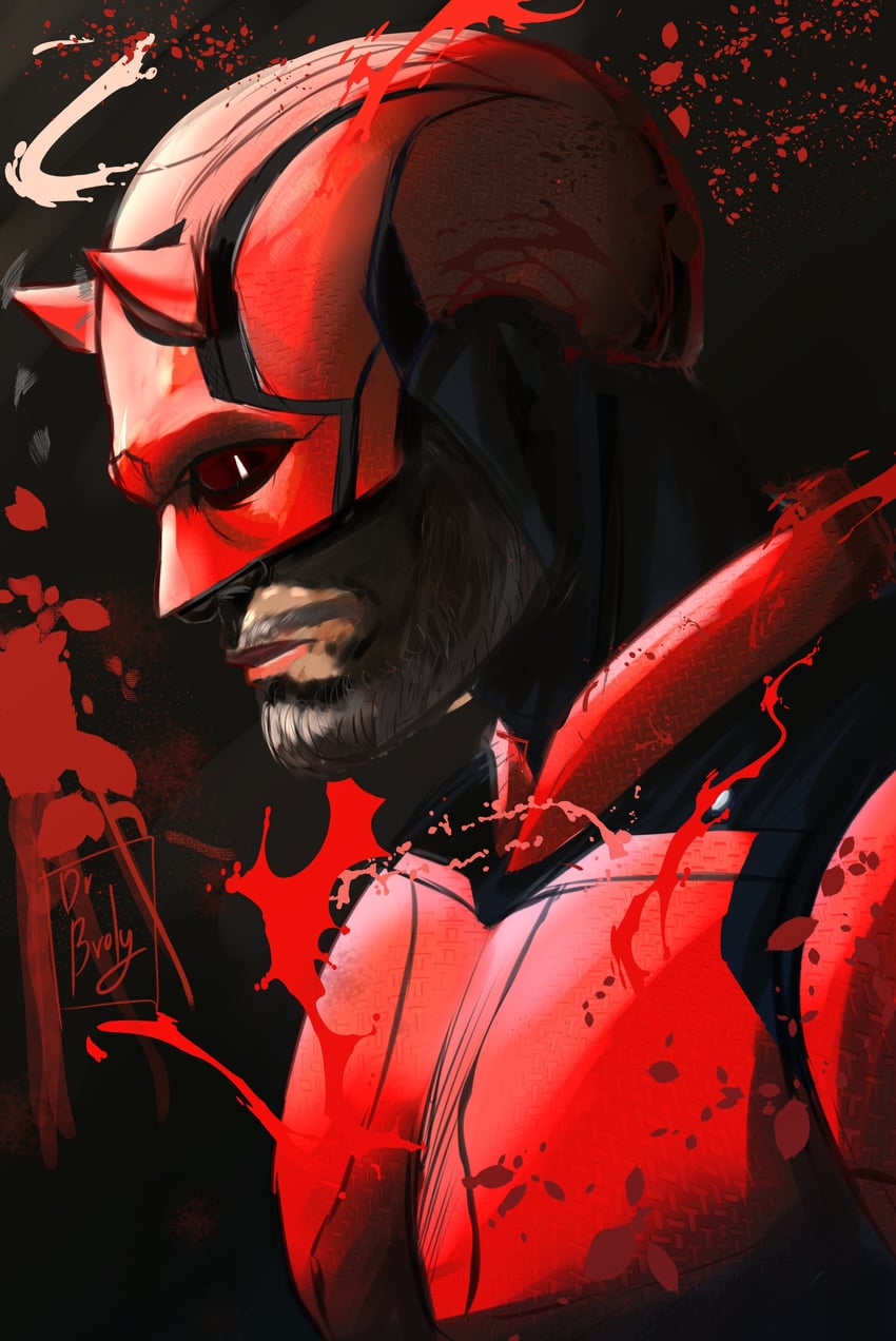 daredevil and matt murdock (marvel and 2 more) drawn by dr_broly