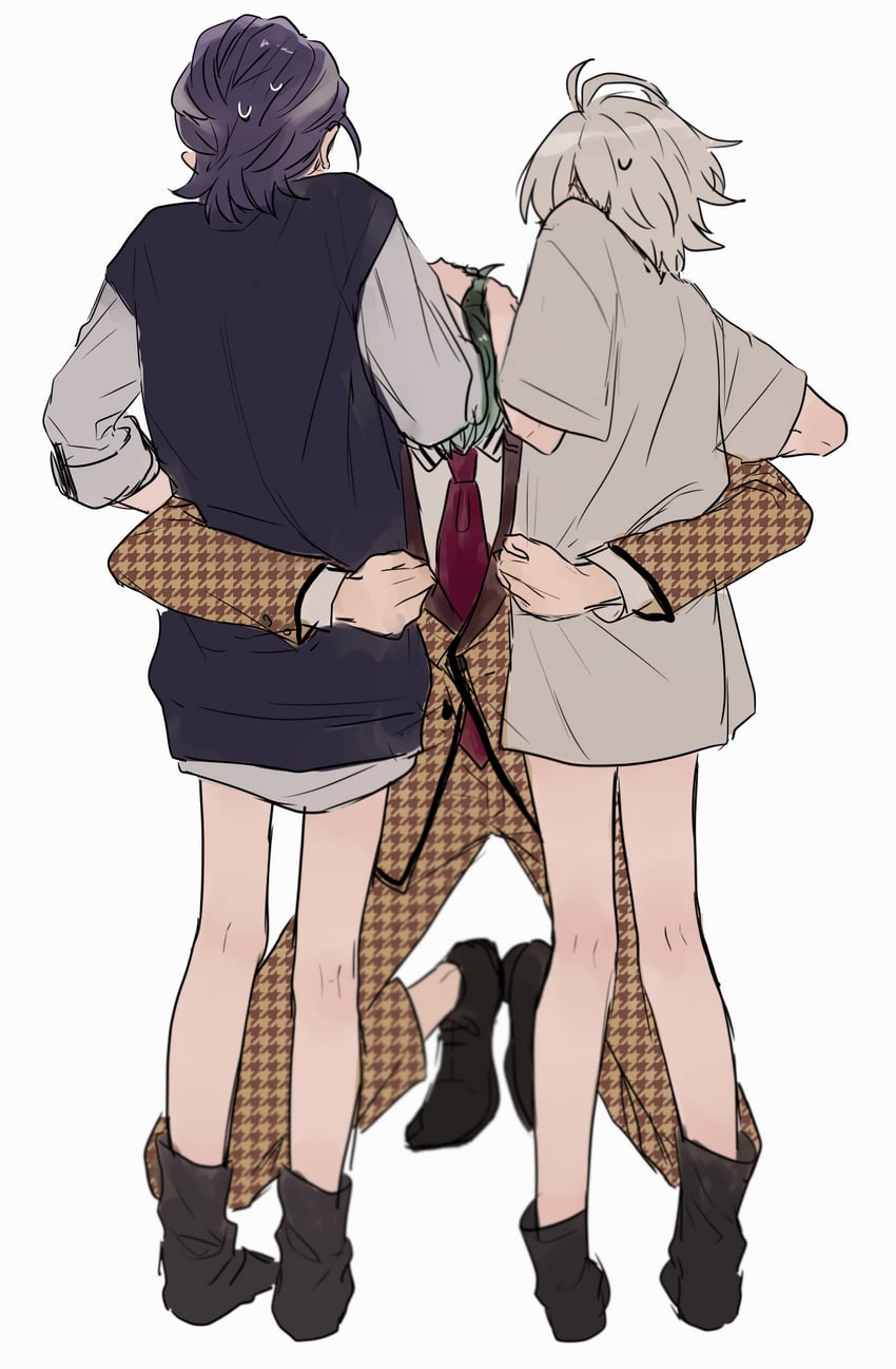 aohitsugi samatoki, nurude sasara, and tsutsujimori rosho (hypnosis mic) drawn by zy_(dondokodo-mu)