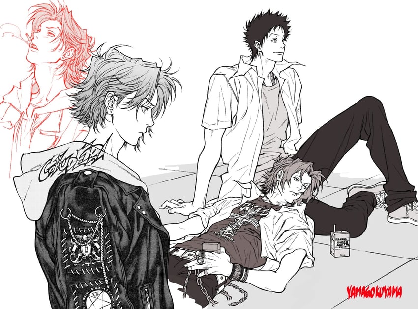 gokudera hayato and yamamoto takeshi (katekyo hitman reborn!) drawn by umkaqryi