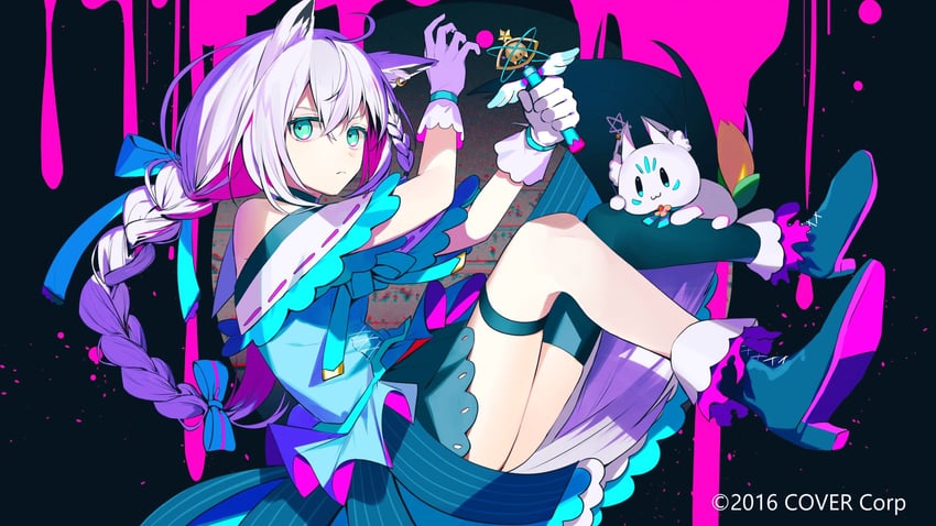 shirakami fubuki and sukonbu (hololive and 1 more) drawn by huyuharu0214