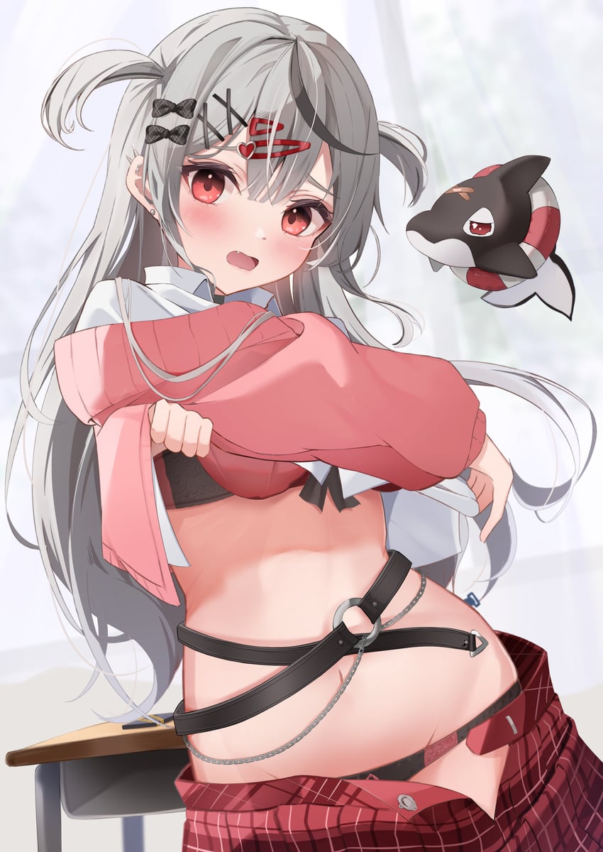 sakamata chloe and inu (hololive) drawn by kamimori_kuuraku