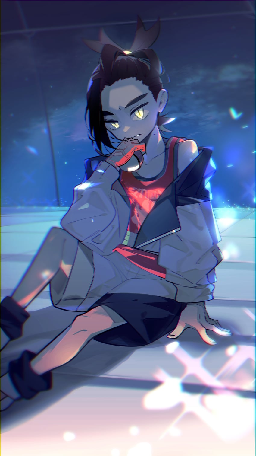 kieran (pokemon and 1 more) drawn by higuchi_megumi