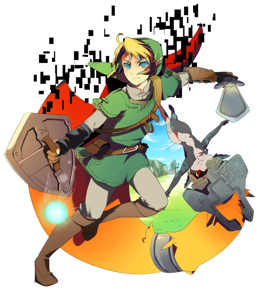 link and midna (the legend of zelda and 1 more) drawn by igarashi-rekuto