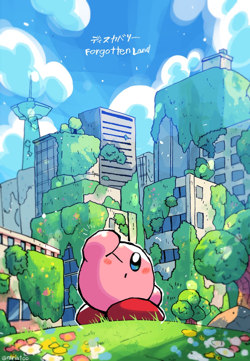 kirby (kirby and 1 more) drawn by rariatto_(ganguri)