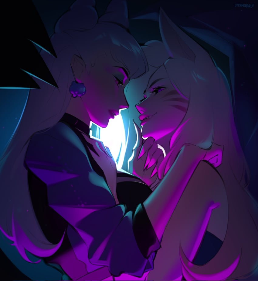 ahri, evelynn, k/da all out evelynn, and k/da all out ahri (league of legends) drawn by dreamcharlie
