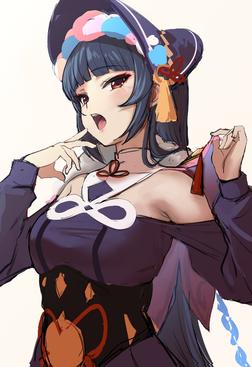 yun jin (genshin impact) drawn by ipuu_(el-ane_koubou)
