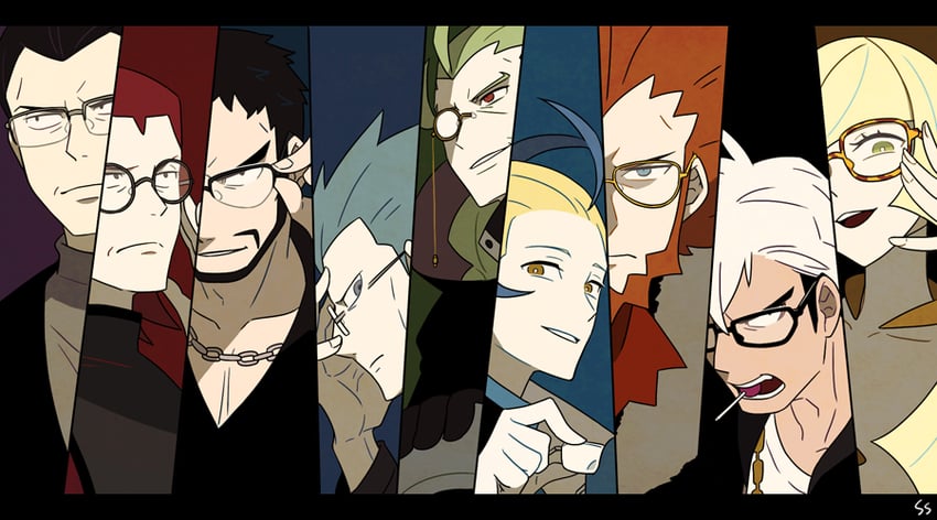 lusamine, guzma, archie, giovanni, lysandre, and 4 more (pokemon and 6 more) drawn by ssalbulre